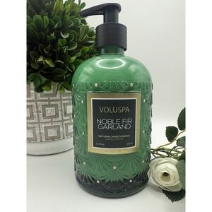 Voluspa Noble Fir Garland Hand Lotion 12.7 fl oz New Unused Glass Bottle Rare